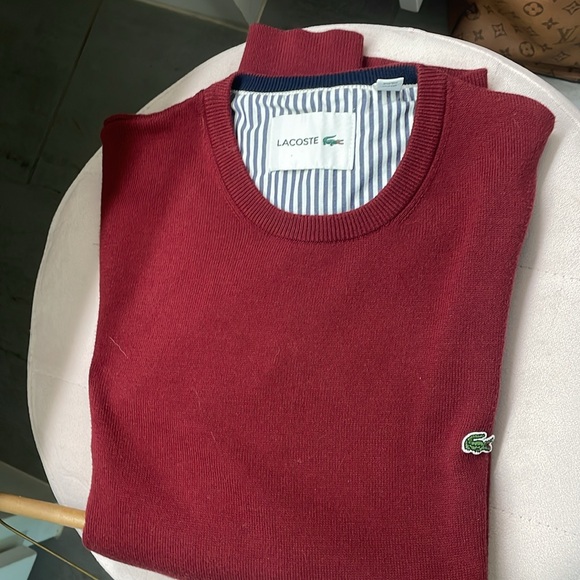 Lacoste XL maroon cotton sweater - Picture 3 of 4